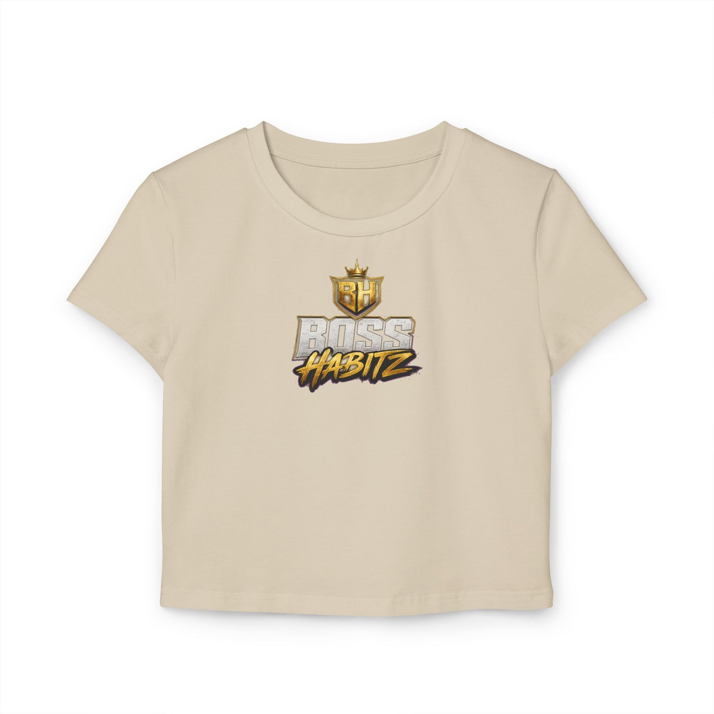 Boss Habitz Graphic Baby Tee — Women's Cropped Casual Top