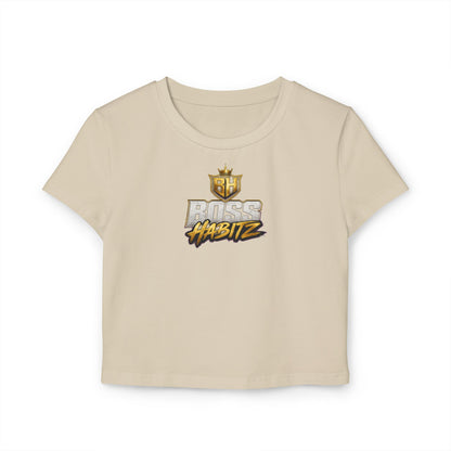 Boss Habitz Graphic Baby Tee — Women's Cropped Casual Top