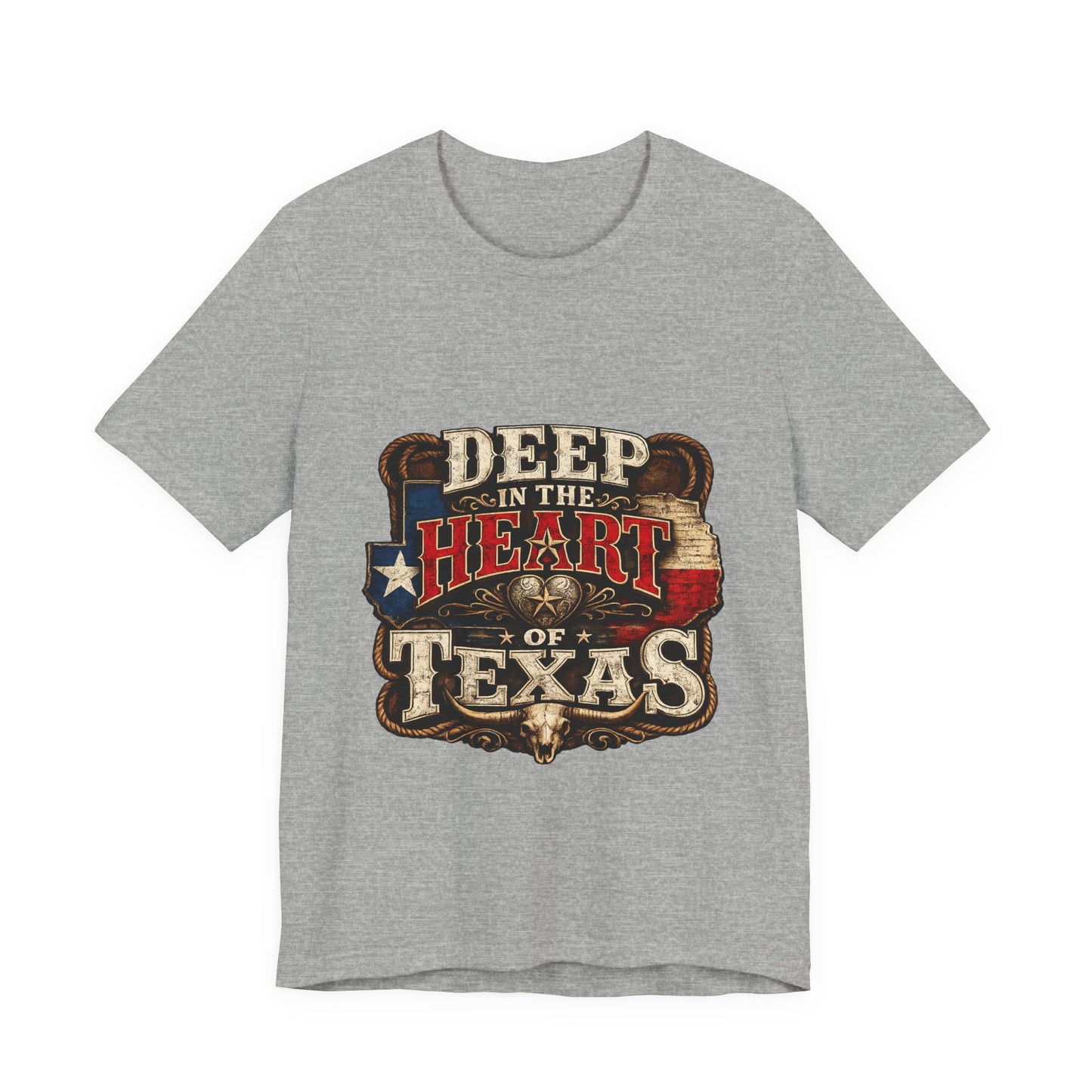 Deep in the Heart of Texas T‑Shirt — Vintage Texas Flag Graphic Tee
