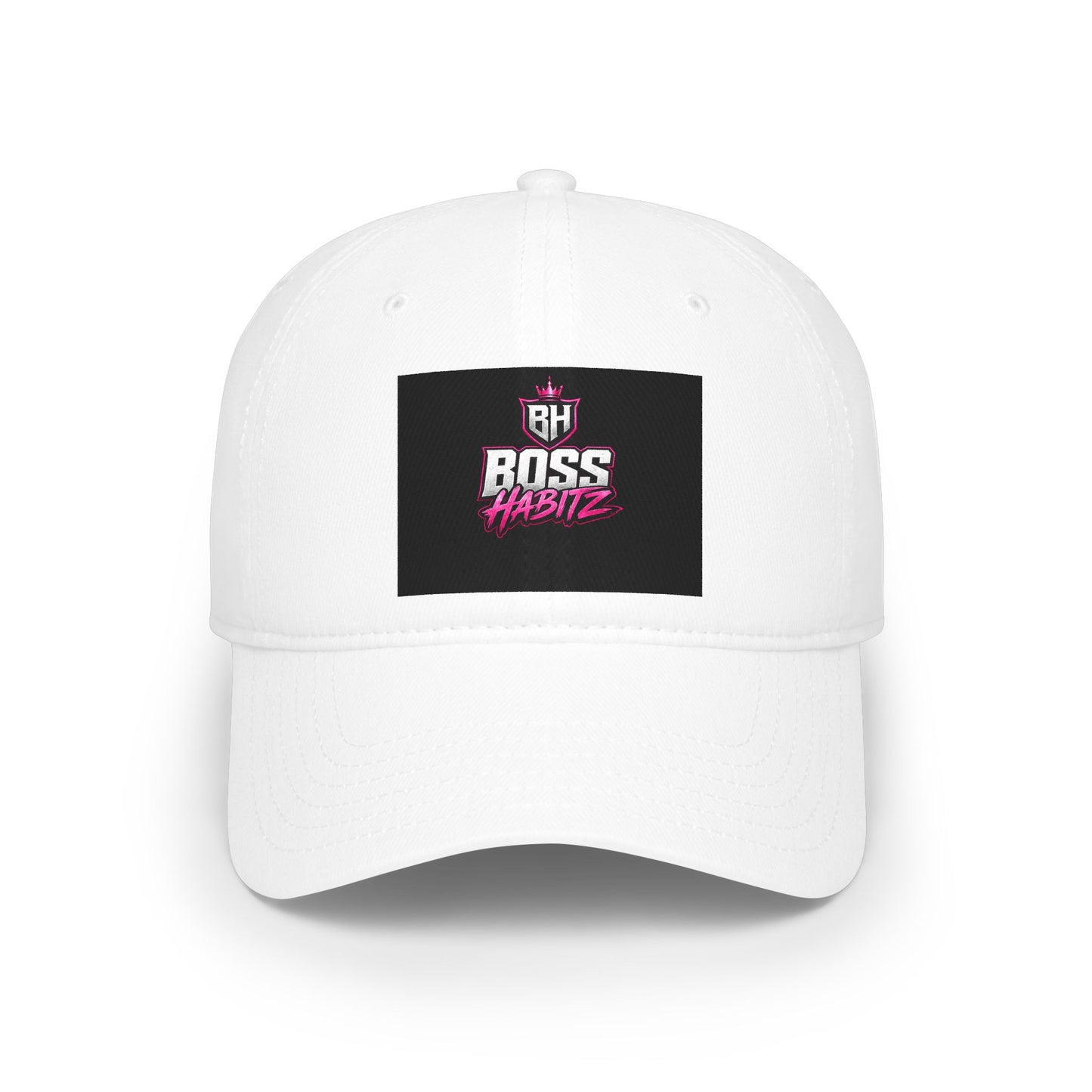Boss Habitz Low Profile Baseball Cap — Retro Neon Logo Dad Hat
