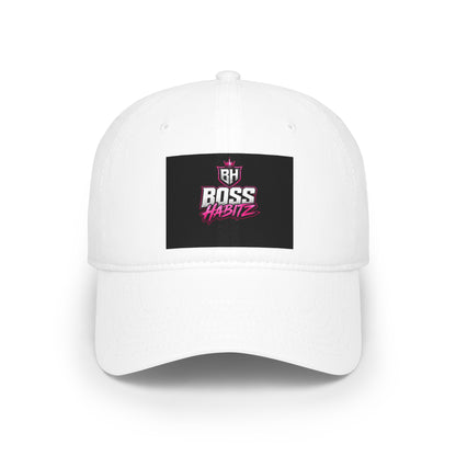 Boss Habitz Low Profile Baseball Cap — Retro Neon Logo Dad Hat