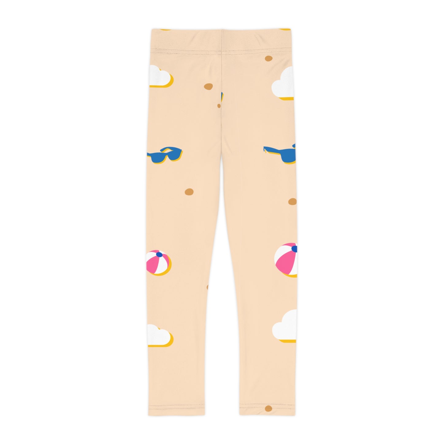 Kids Leggings - Sunny Beach Ball & Sunglasses All-Over Print