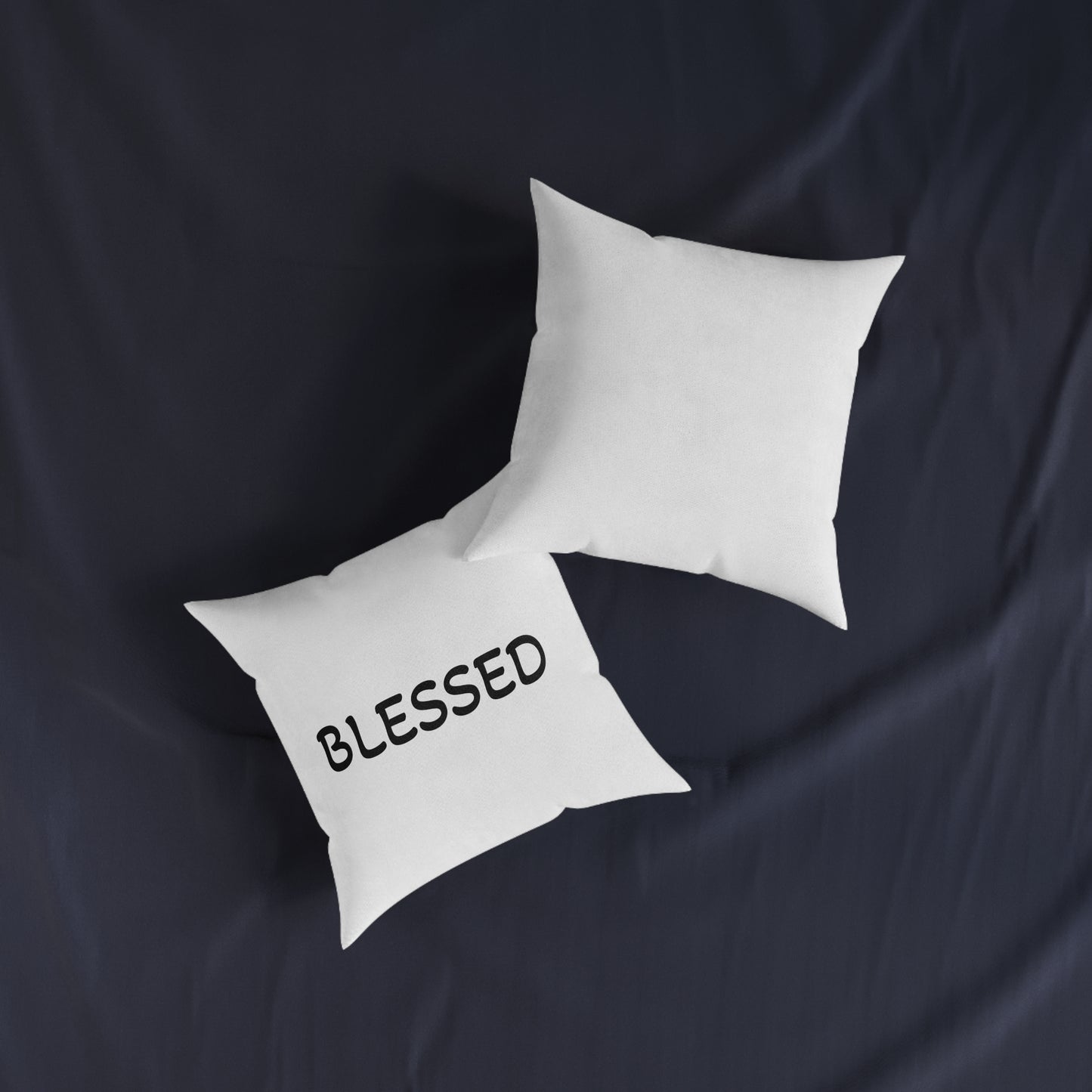 Blessed Square Pillow – Minimalist Inspirational Throw Pillow