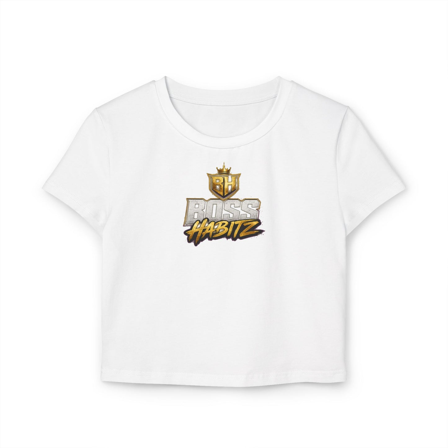 Boss Habitz Graphic Baby Tee — Women's Cropped Casual Top