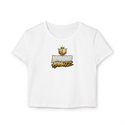 Boss Habitz Graphic Baby Tee — Women's Cropped Casual Top