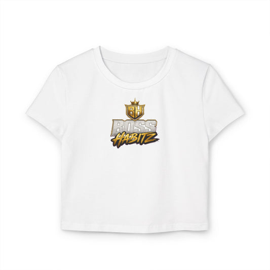 Boss Habitz Graphic Baby Tee — Women's Cropped Casual Top