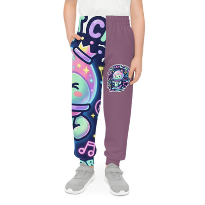 Kawaii Space Alien Youth Joggers – Cute Astronaut Graphic AOP Sweatpants