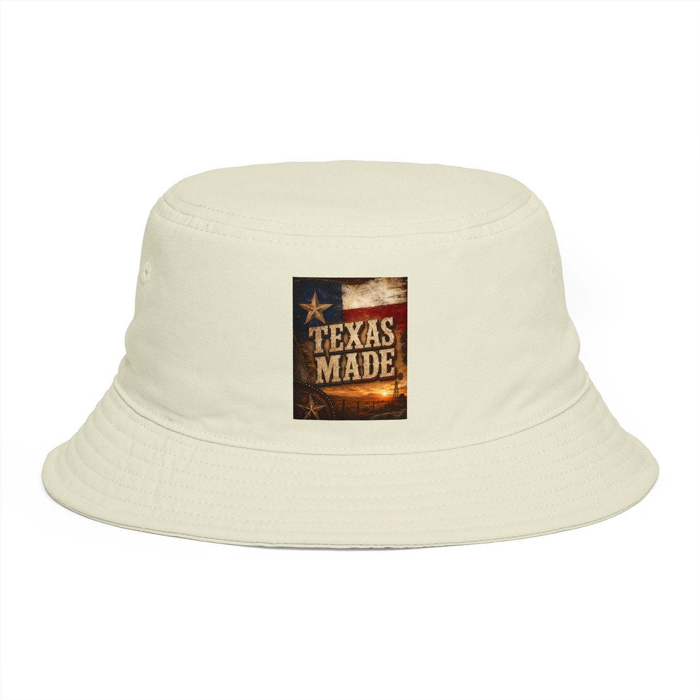 Texas Made Bucket Hat — Vintage Flag Graphic