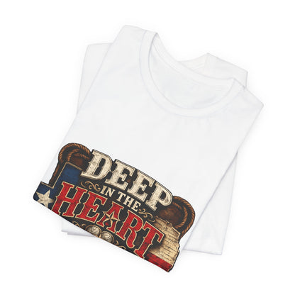 Deep in the Heart of Texas T‑Shirt — Vintage Texas Flag Graphic Tee
