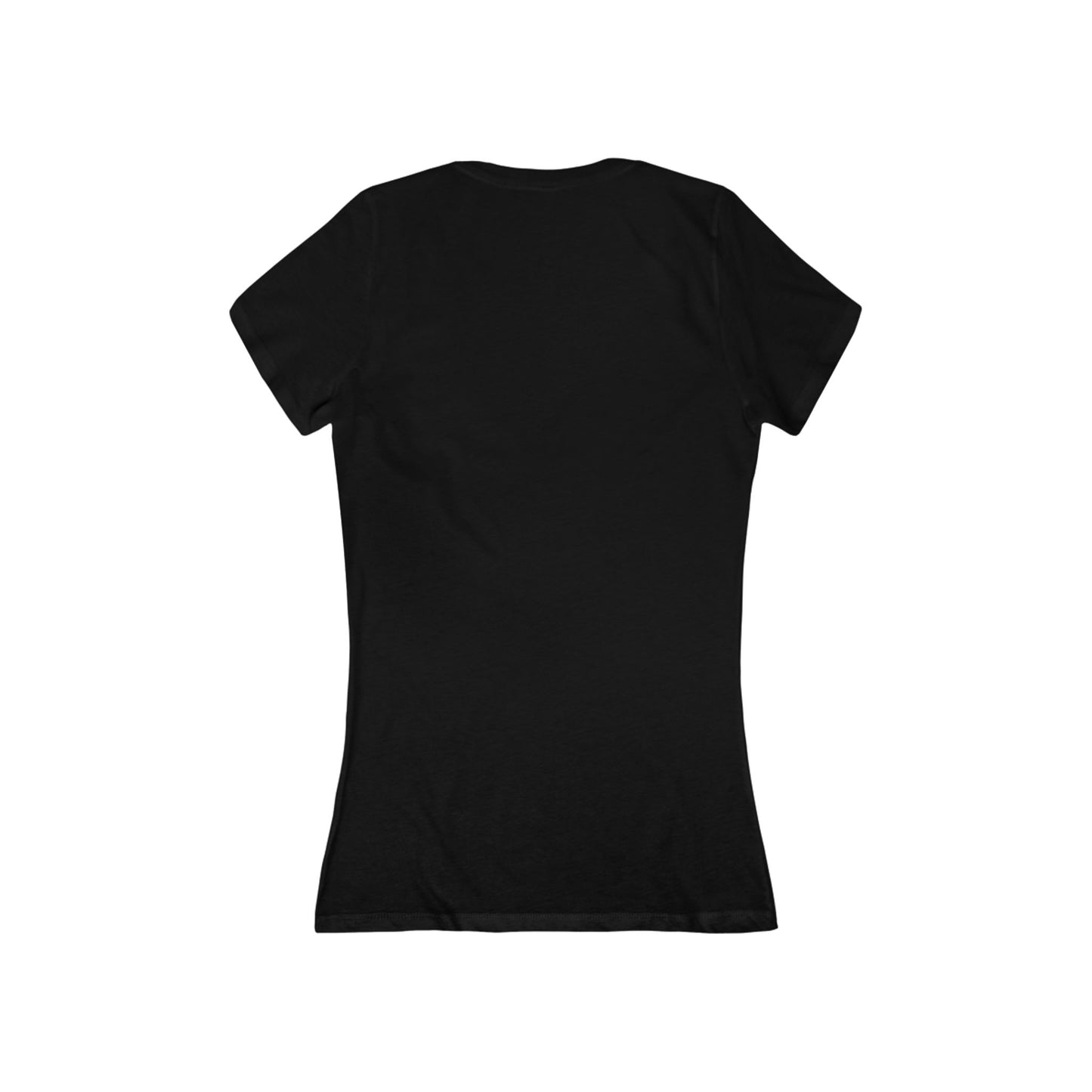 Women's Deep V-Neck Tee — Bold '100' Graphic Streetwear Top