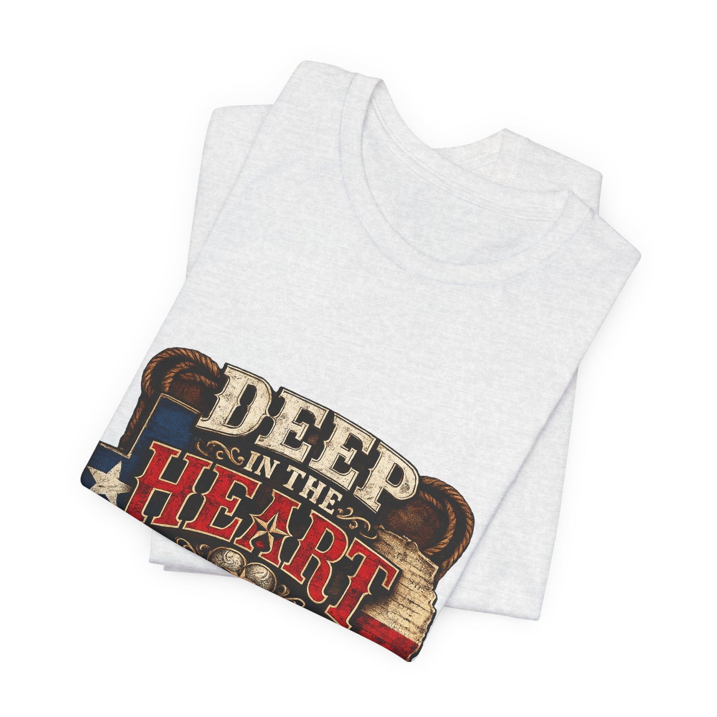 Deep in the Heart of Texas T‑Shirt — Vintage Texas Flag Graphic Tee