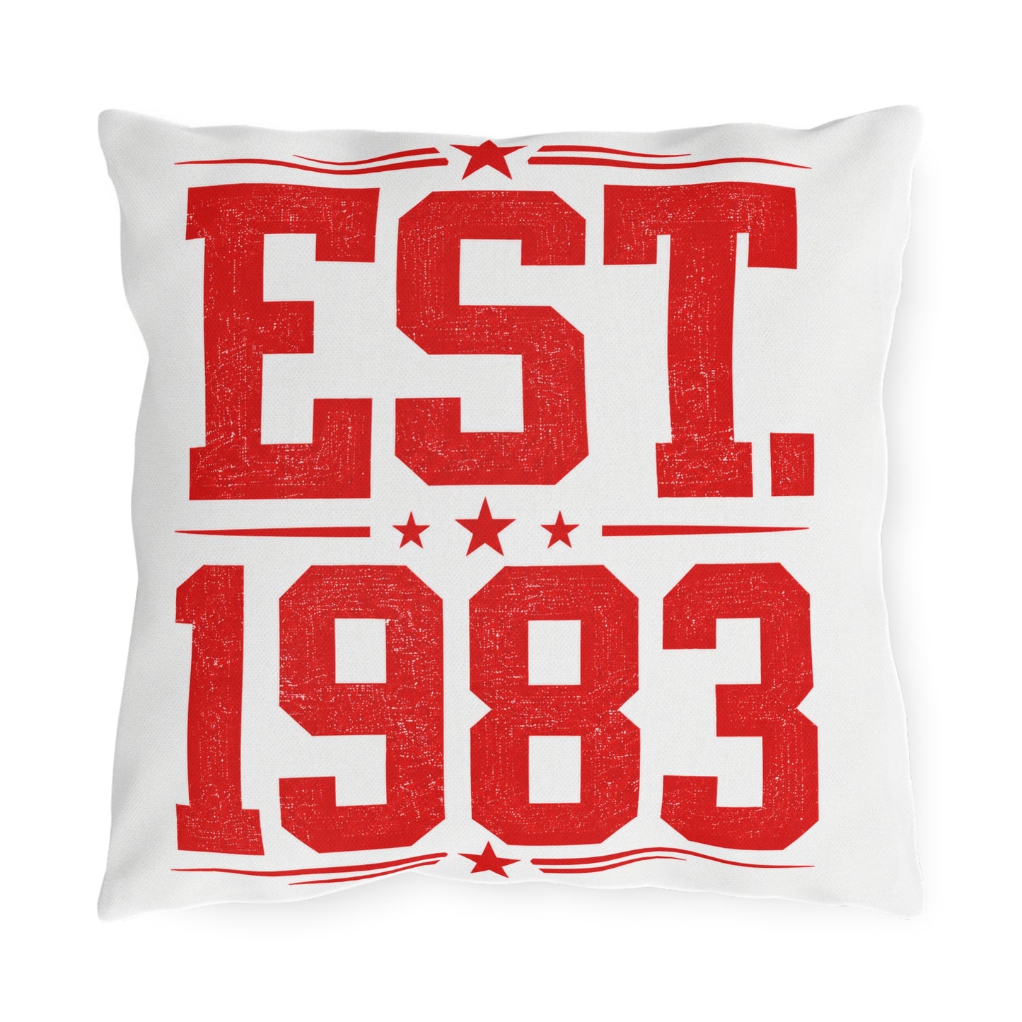 Outdoor Pillow — EST. 1983 Vintage Established Year Accent Pillow