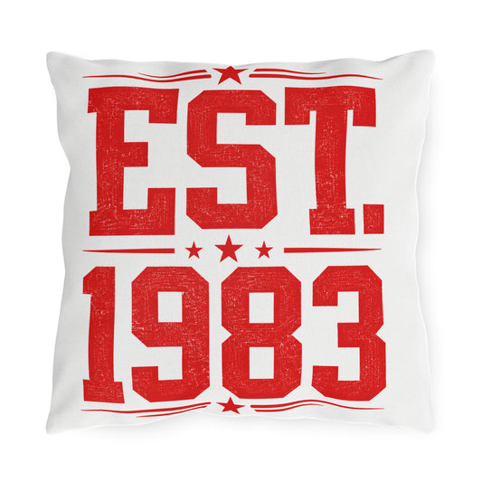 Outdoor Pillow — EST. 1983 Vintage Established Year Accent Pillow