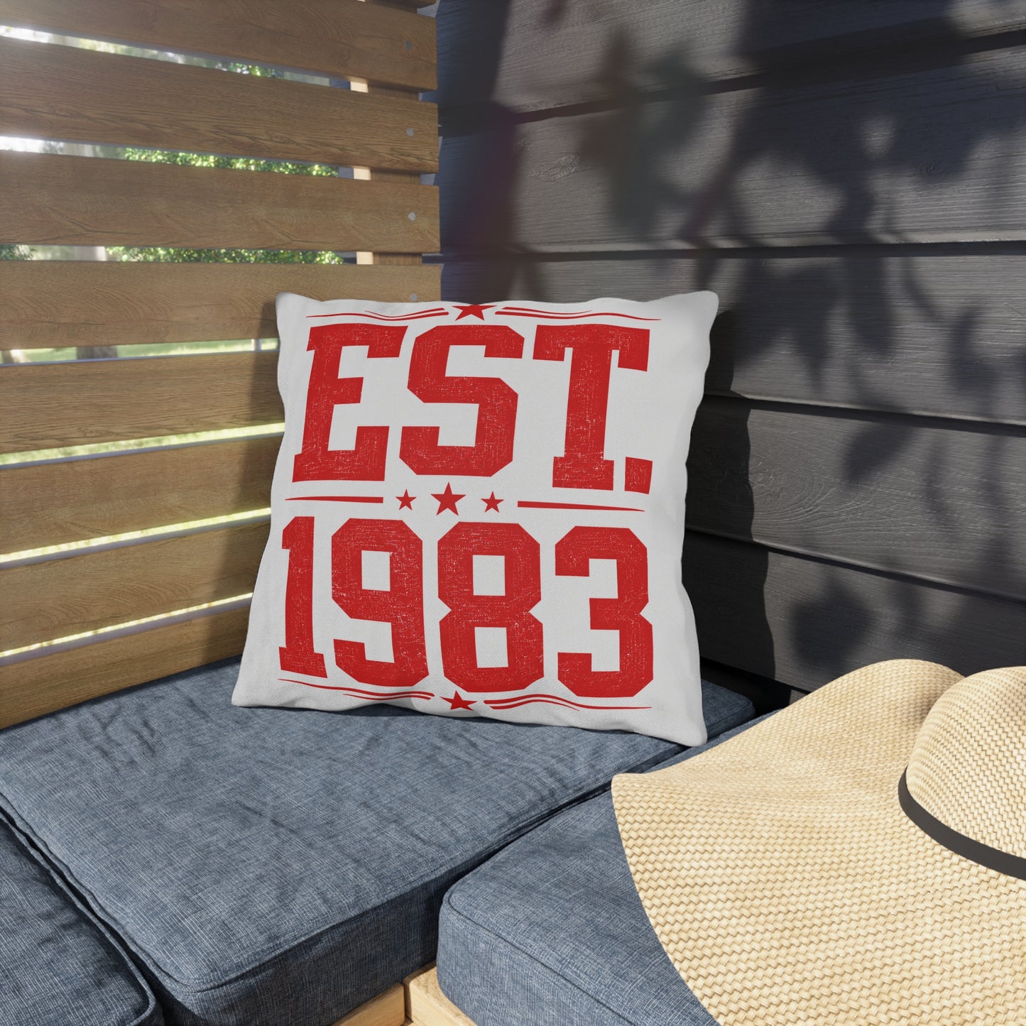 Outdoor Pillow — EST. 1983 Vintage Established Year Accent Pillow