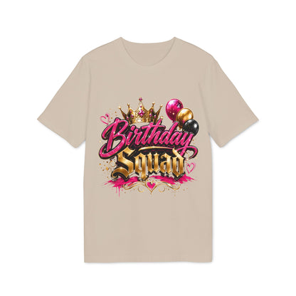 Birthday Squad T-Shirt — Glam Crown & Balloons Party Tee