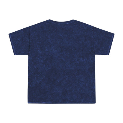 Boss Life Mineral-Wash Tee — Retro Pink & Chrome Graphic