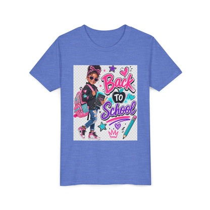 Back to School Kids Tee — Colorful Girl Backpack Design
