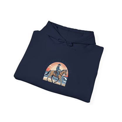 Ranch Rider Illustration Hoodie | western cowgirl, vintage prairie