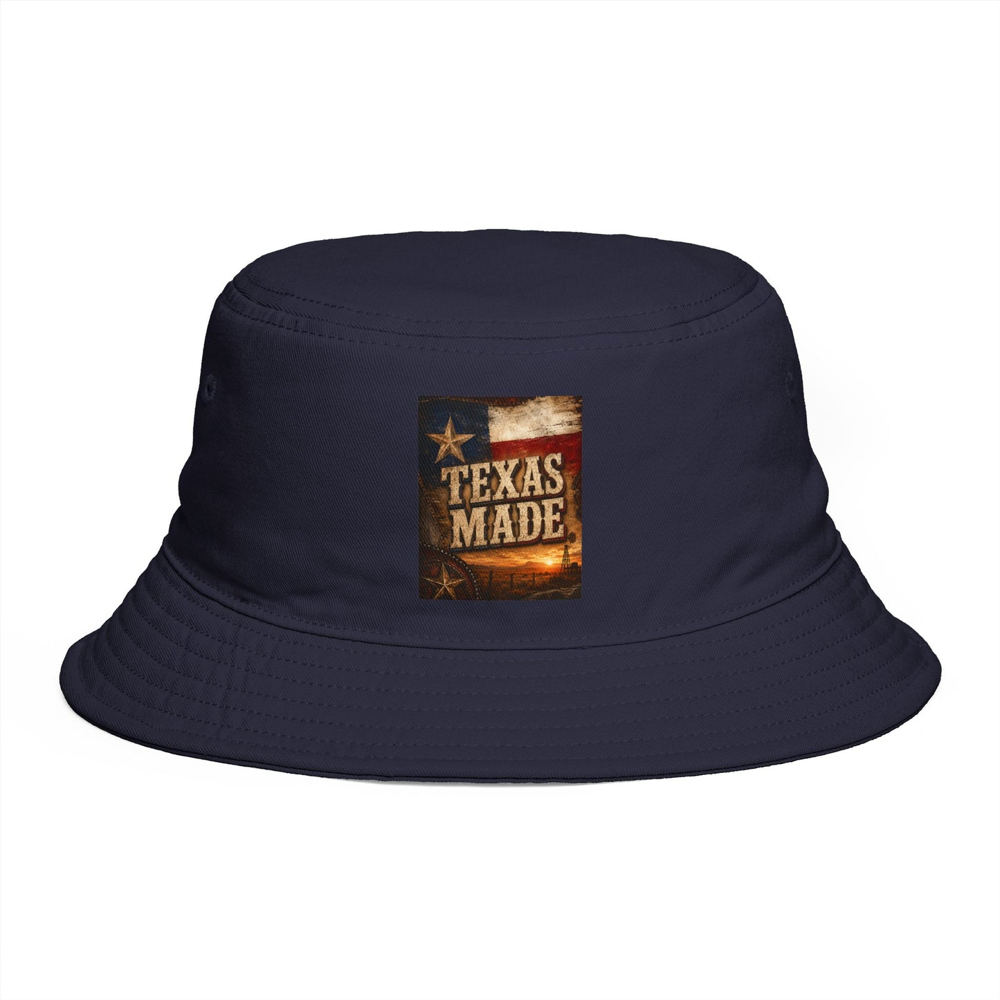 Texas Made Bucket Hat — Vintage Flag Graphic