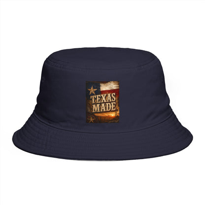Texas Made Bucket Hat — Vintage Flag Graphic