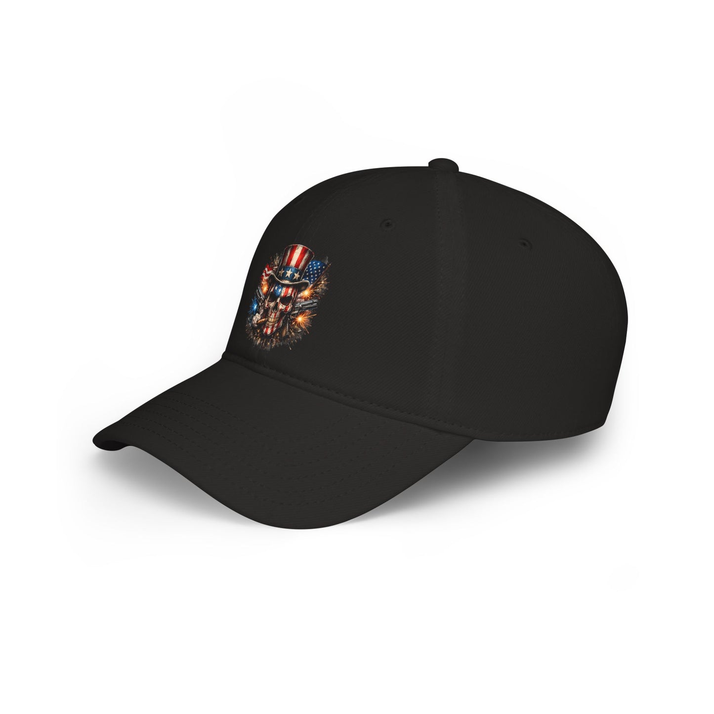 Patriotic Skull Baseball Cap — American Flag Uncle Sam Hat