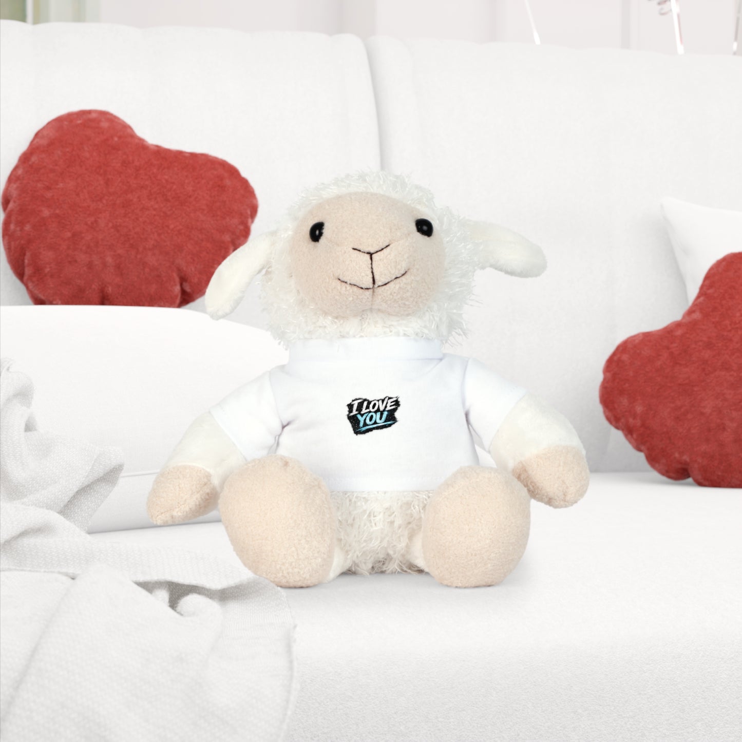 I Love You Plush Bear — Cute Teddy with Graphic T‑Shirt (Valentine’s Gift)