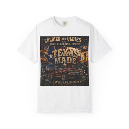 Texas Made Vintage Car T-Shirt — "Hello Motha Fuckaaaa" Back Print