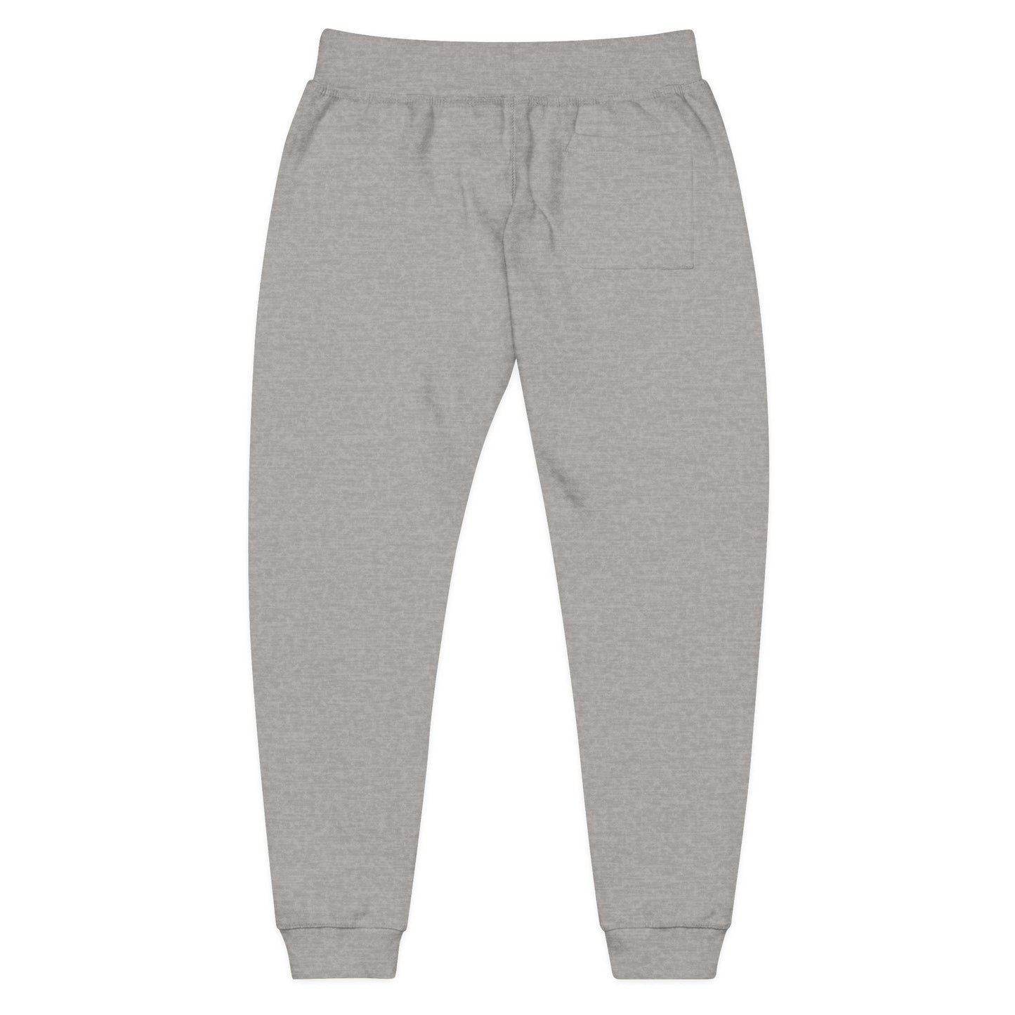 Embroidered White Fleece Sweatpants — Cozy 'Good Vibes' Accent