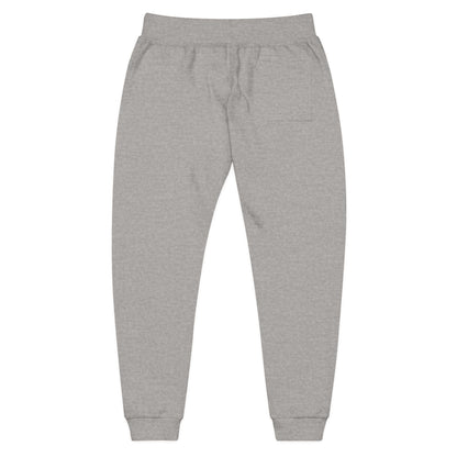 Embroidered White Fleece Sweatpants — Cozy 'Good Vibes' Accent