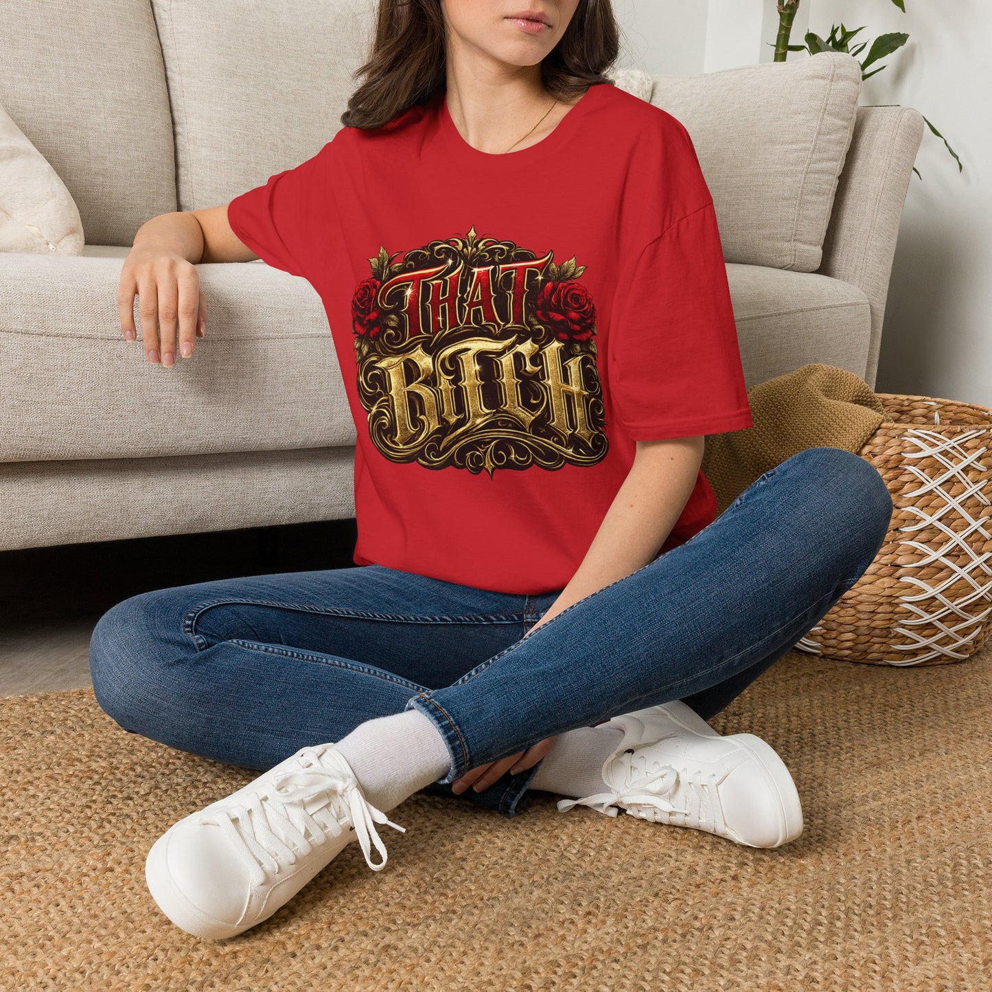"That Bitch" Vintage Rose Graphic T-Shirt