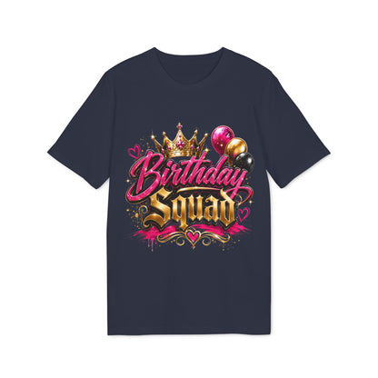 Birthday Squad T-Shirt — Glam Crown & Balloons Party Tee
