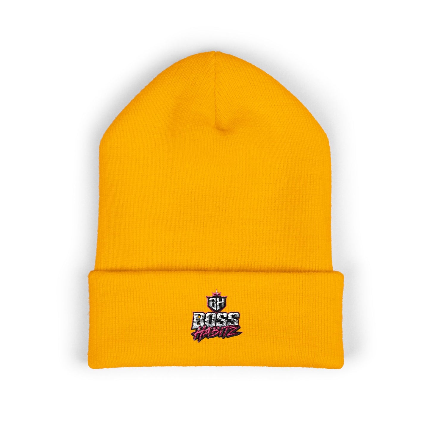 Boss Mode Embroidered Cuffed Beanie — Streetwear Winter Hat