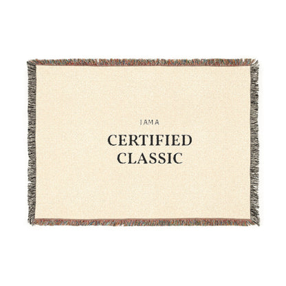 Certified Classic Woven Blanket — Vintage Embroidered Throw for Cozy Living