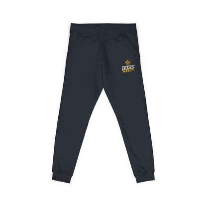 Embroidered White Fleece Sweatpants — Cozy 'Good Vibes' Accent
