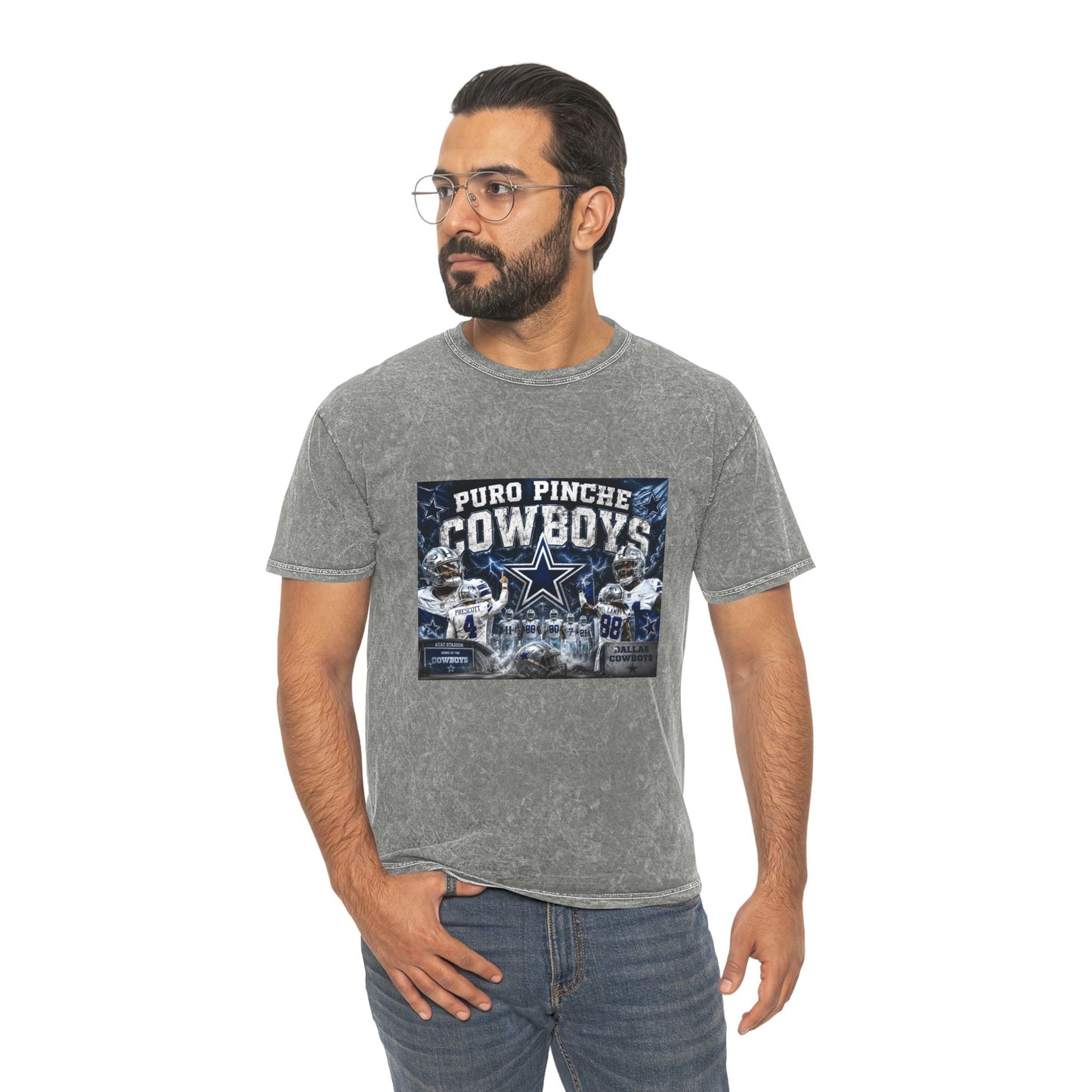 Puro Pinche Cowboys Mineral Wash T-Shirt — Vintage Dallas Football Fan Tee