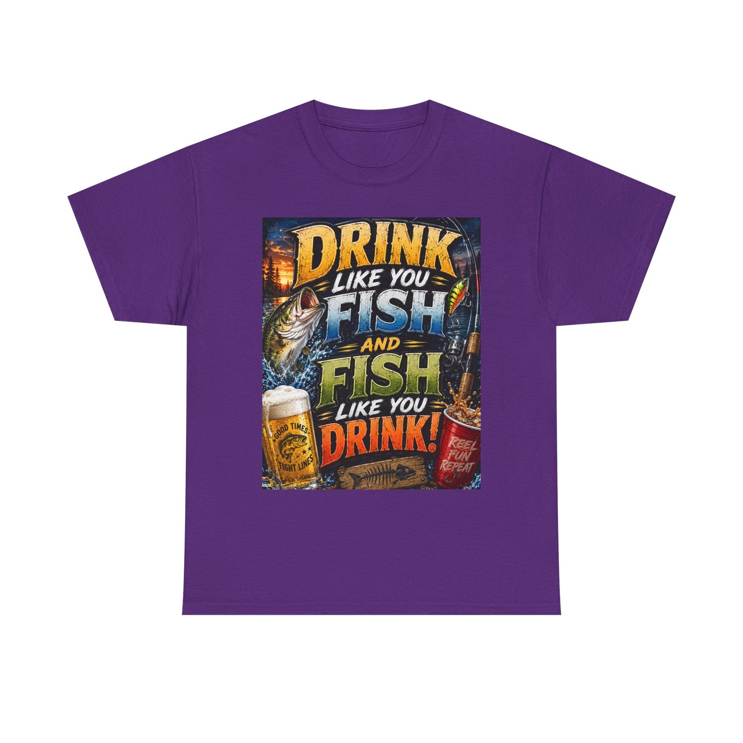 Drink Like You Fish T‑Shirt — Fishing & Beer Graphic Tee