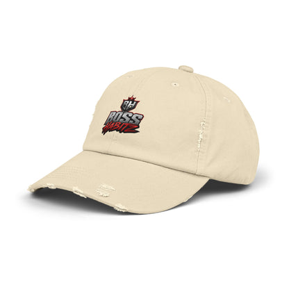 Boss Habitz Distressed Cap — Embroidered Logo Baseball Hat