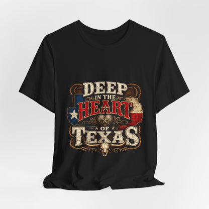 Deep in the Heart of Texas T‑Shirt — Vintage Texas Flag Graphic Tee