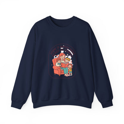 Home Is Where Mom Reads Us Stories Sweatshirt | Mother’s Day, Cozy Mom Life