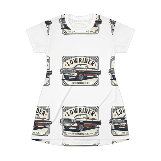Lowrider Car T-Shirt Dress – Vintage Classic Auto Print