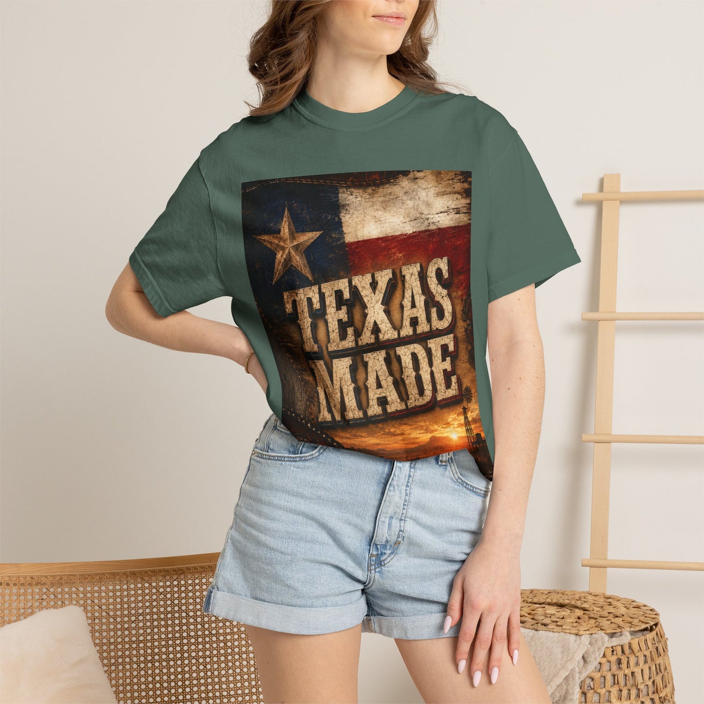 Texas Made T-Shirt – Vintage Rustic Lone Star Tee