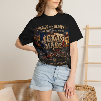 Texas Made Vintage Car T-Shirt — "Hello Motha Fuckaaaa" Back Print