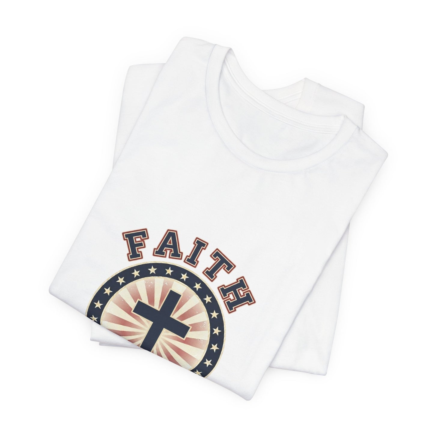Faith & Freedom cross tee, Patriotic Vintage Americana July 4th