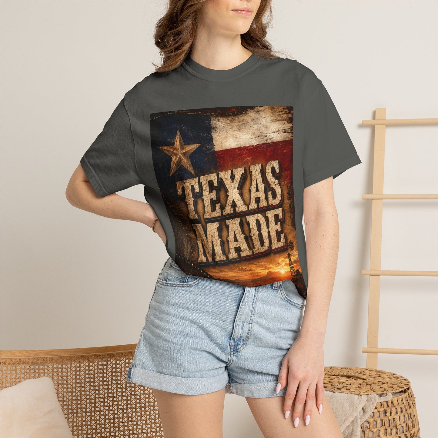Texas Made T-Shirt – Vintage Rustic Lone Star Tee