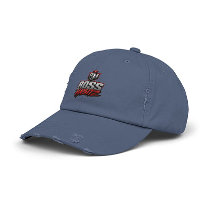 Boss Habitz Distressed Cap — Embroidered Logo Baseball Hat