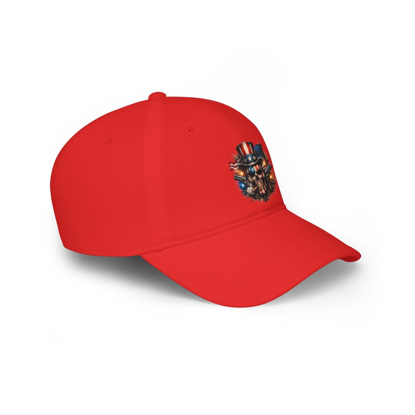 Patriotic Skull Baseball Cap — American Flag Uncle Sam Hat