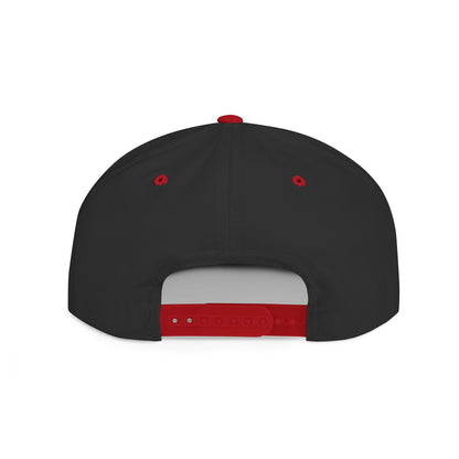 Snapback Hat — Gold Crown Shield Logo Flat Bill Cap