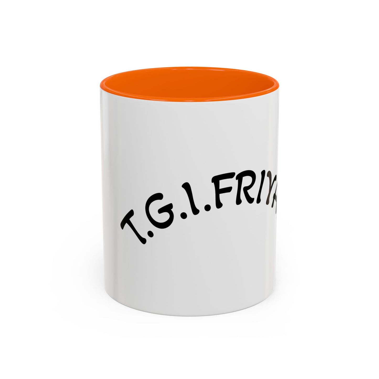 T.G.I. Friyay Accent Coffee Mug - 11/15oz Ceramic Mug for Office, Weekend Vibes & Gift