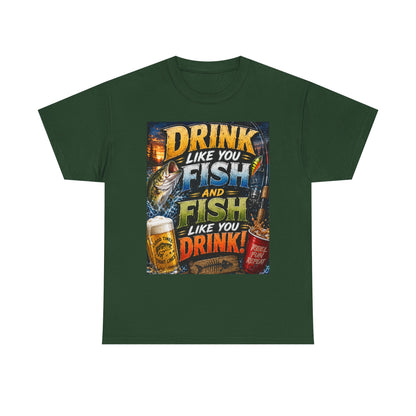 Drink Like You Fish T‑Shirt — Fishing & Beer Graphic Tee