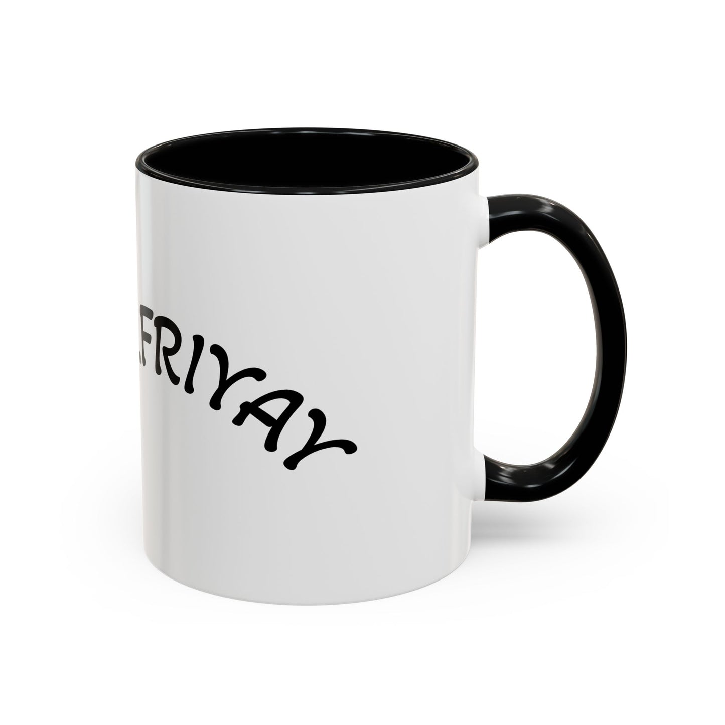 T.G.I. Friyay Accent Coffee Mug - 11/15oz Ceramic Mug for Office, Weekend Vibes & Gift